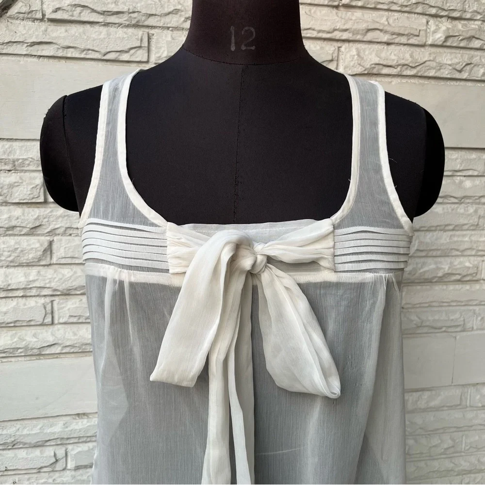 NWOT ONLY White Sheer Tunic Top - Picture 3 of 9